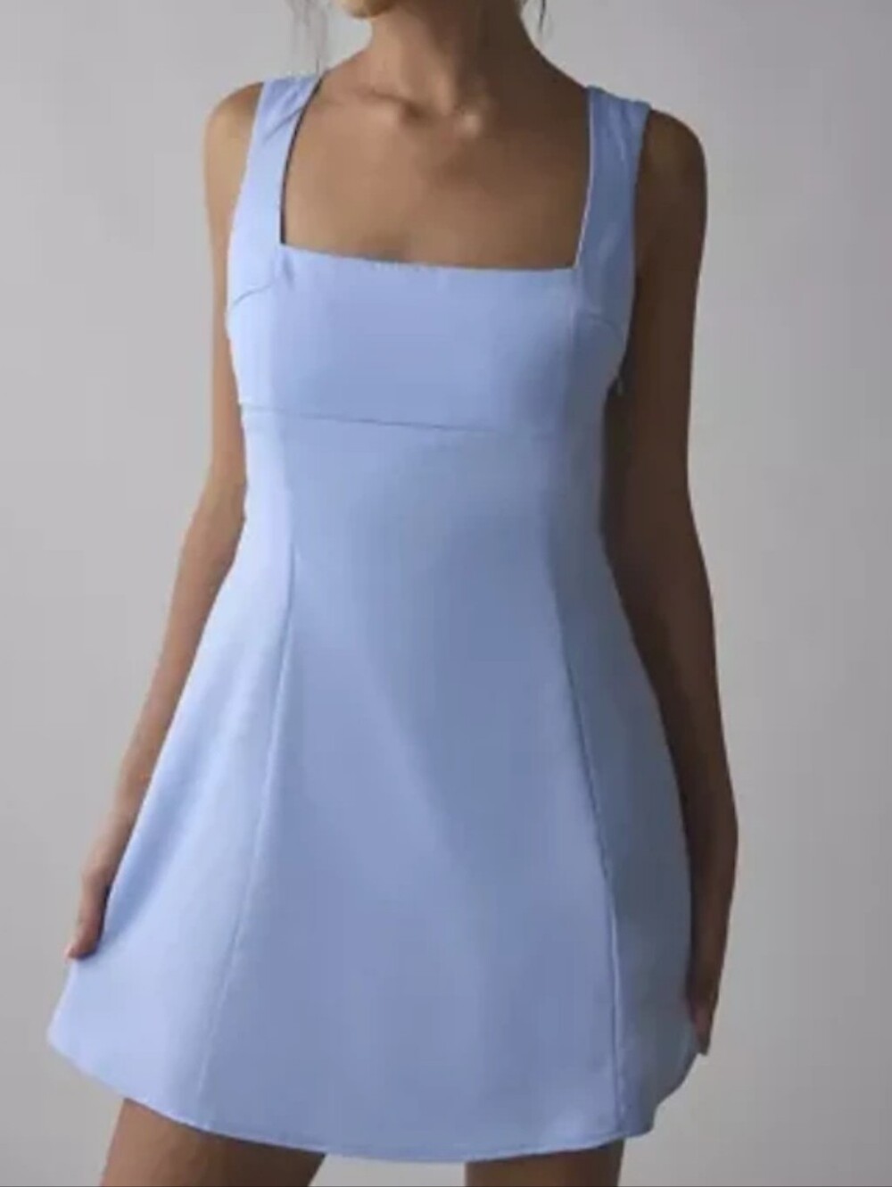 Urban Outfitters Baby Blue UO Bri Double Bow Satin Mini Dress.